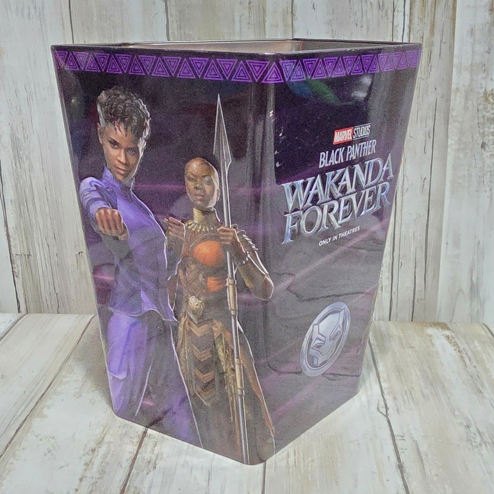Marvel Black Panther Wakanda Forever Popcorn Tin Cinemark Exclusive Embossed MCU